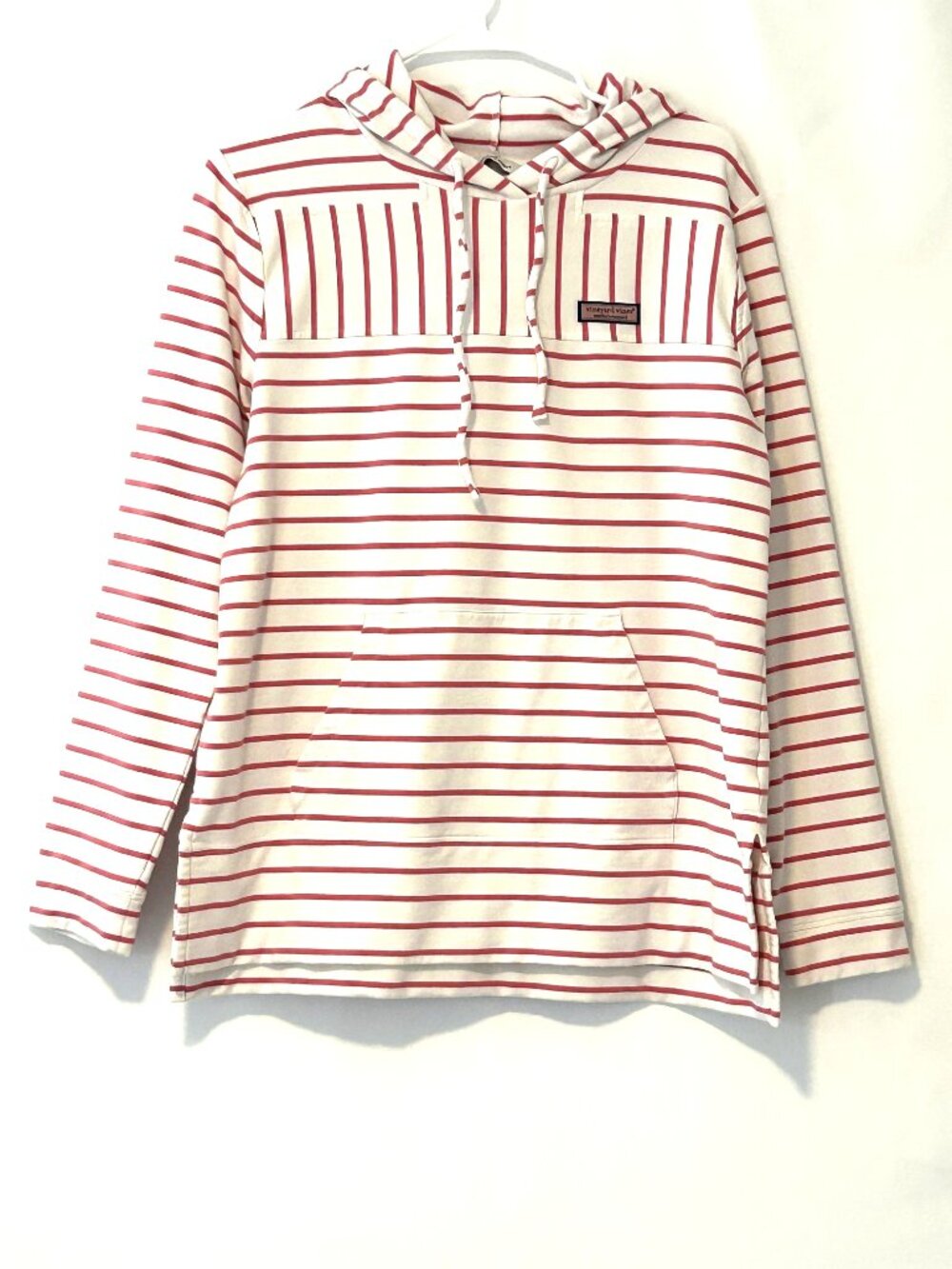 Vineyard Vines red & white hoodie, size medium